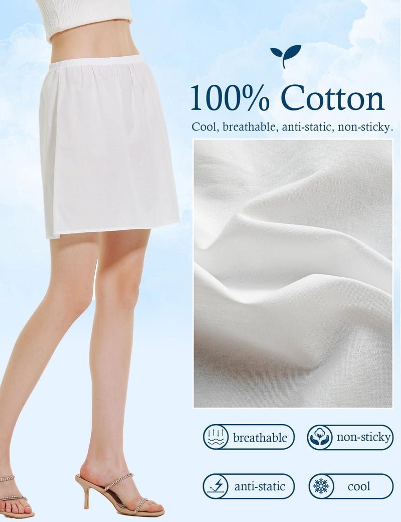 BEAUTELICATE Womens Half Slip 100% Cotton Vintage Underskirt - Image 2